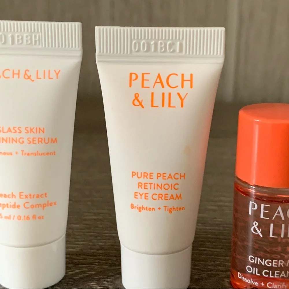 Peach & Lily Glass Skin Serum Ginger Melt Oil Cleanser Pure Retinoic Eye Cream